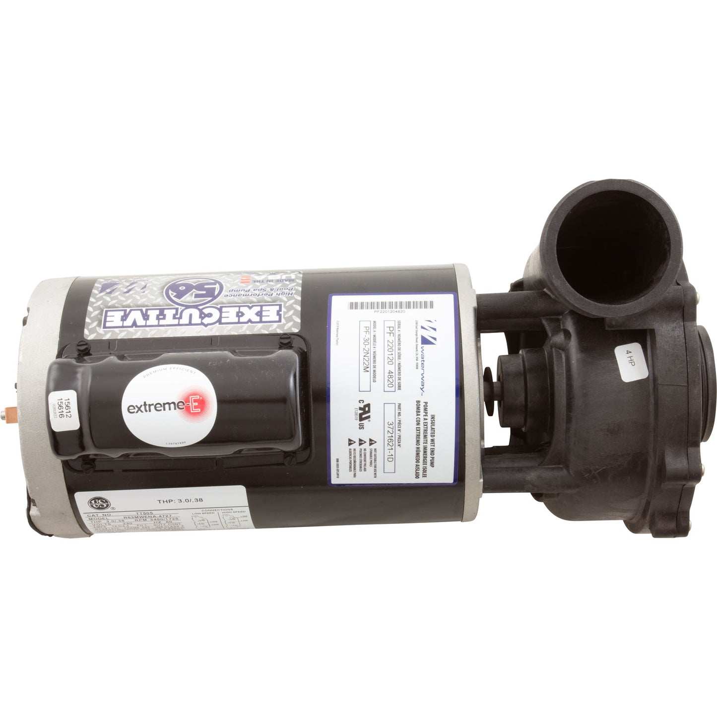 Bomba, WW Exec, 4,0 hp, 230 V, 2 velocidades, 56 fr, 2", OEM
