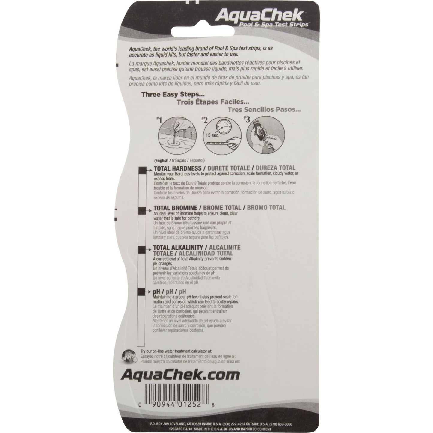 Test Strips, AquaChek Red, 4-in-1, Total Bromine, 50 ct