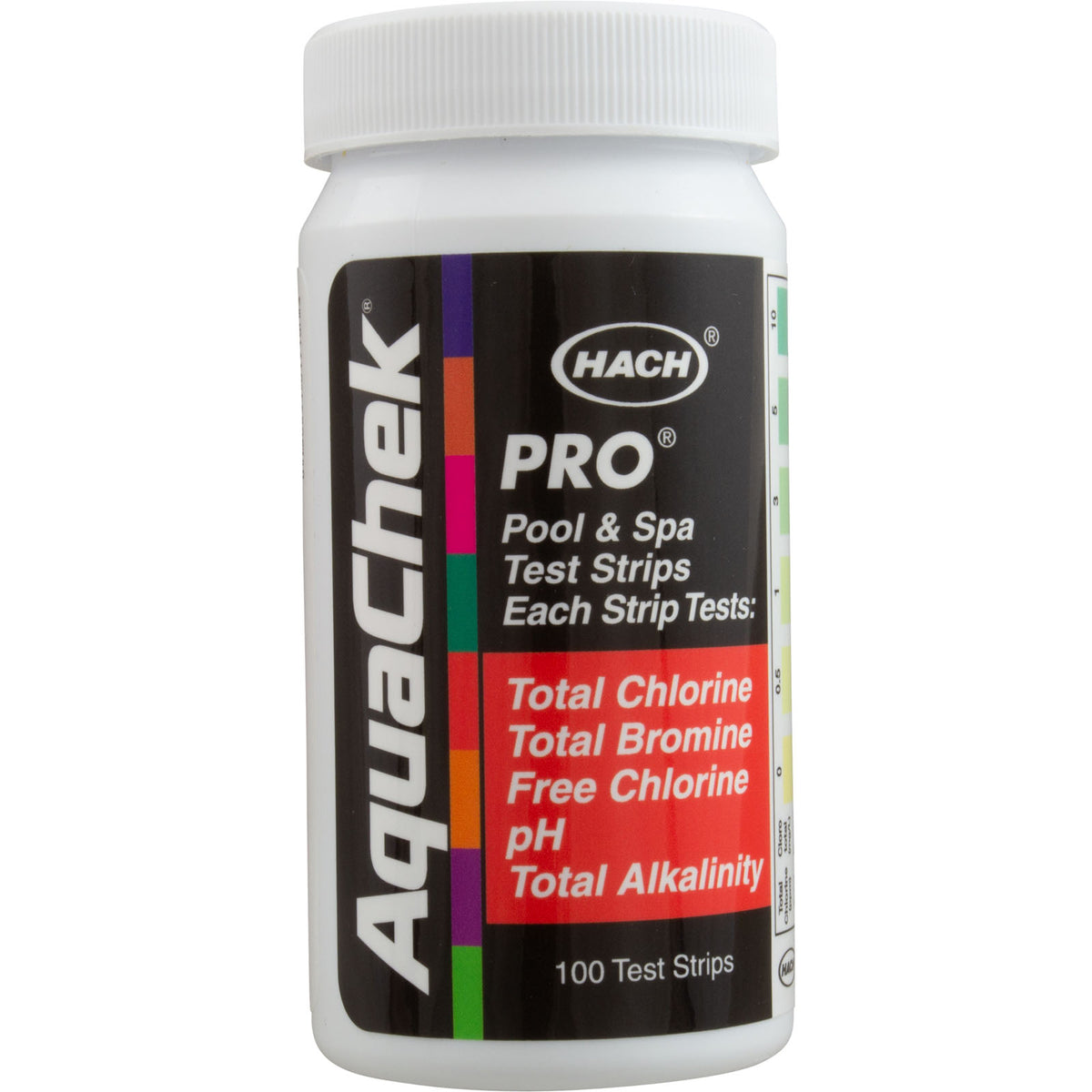 Test Strips, AquaChek Pro, 5-in-1, TC, TB, FC, pH, TA, 100 ct
