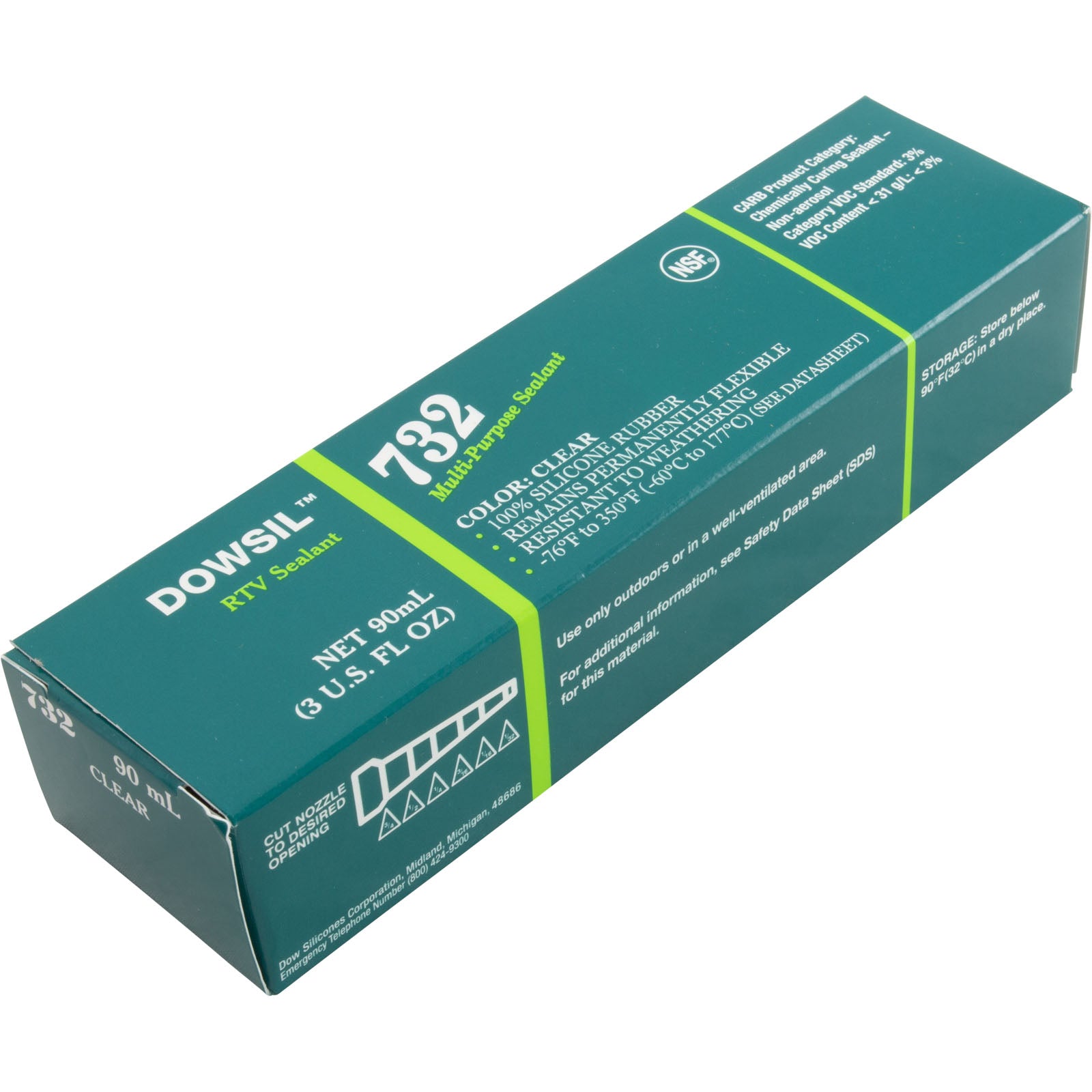 Silicone, DOW 732, 3oz Tube, Clear