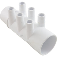 Manifold, 3/4"b, 6 Port, Flow Thru, 2"s x 2"spg, SP
