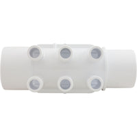 Manifold, 3/4"b, 6 Port, Flow Thru, 2"s x 2"spg, SP
