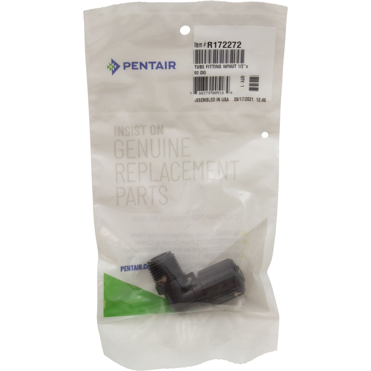 Nut Tube Fitting, Pentair Automatic Feeder 300-29X, 320, 322
