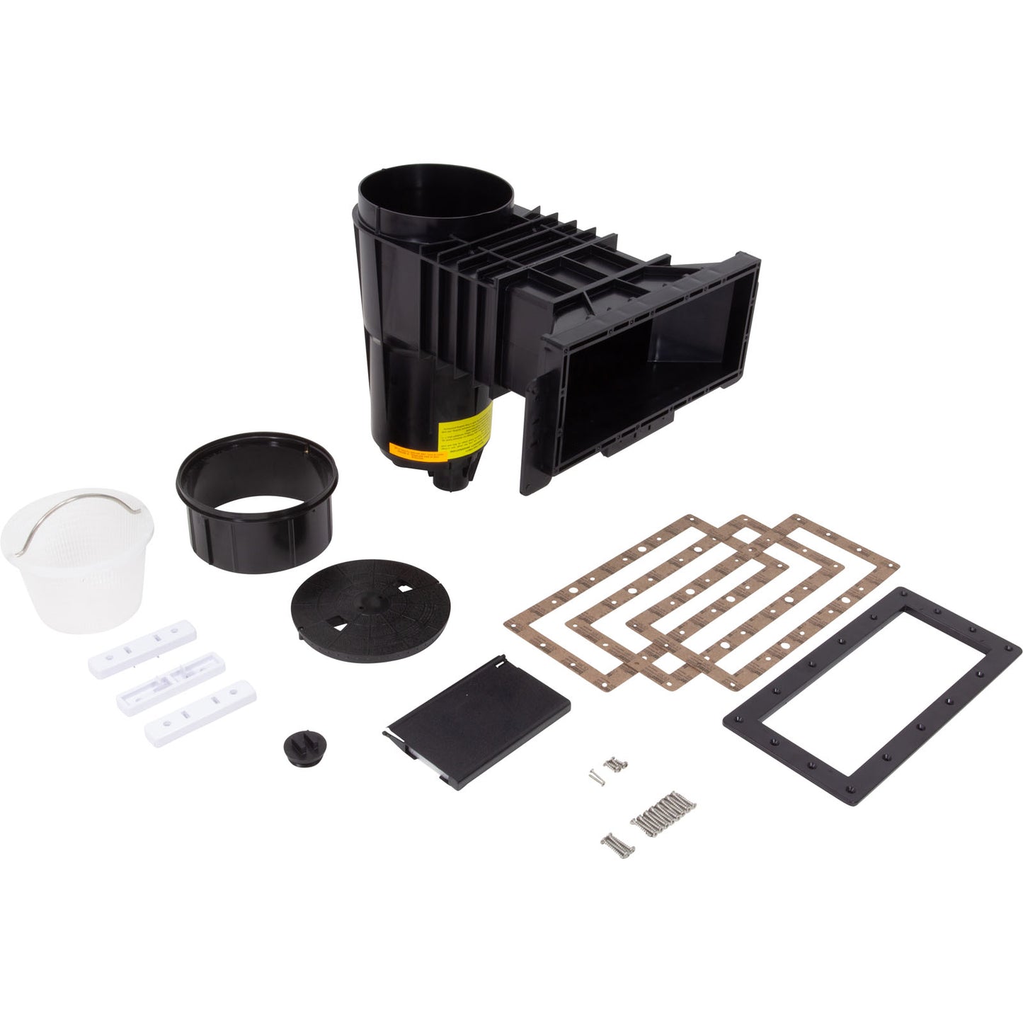 Skimmer Complete, Pent Bermuda WM, 1-1/2"fpt, Vinyl/Fiber, Blk