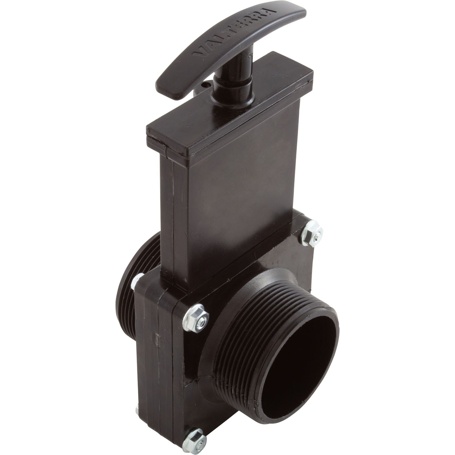 Gate Valve, 3 pc, Valterra, 2"mpt x 2"mpt, 40psi, Black