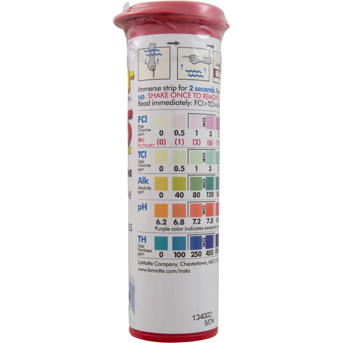 Test Strips, Insta-Test 5-Way Strips, 50ct