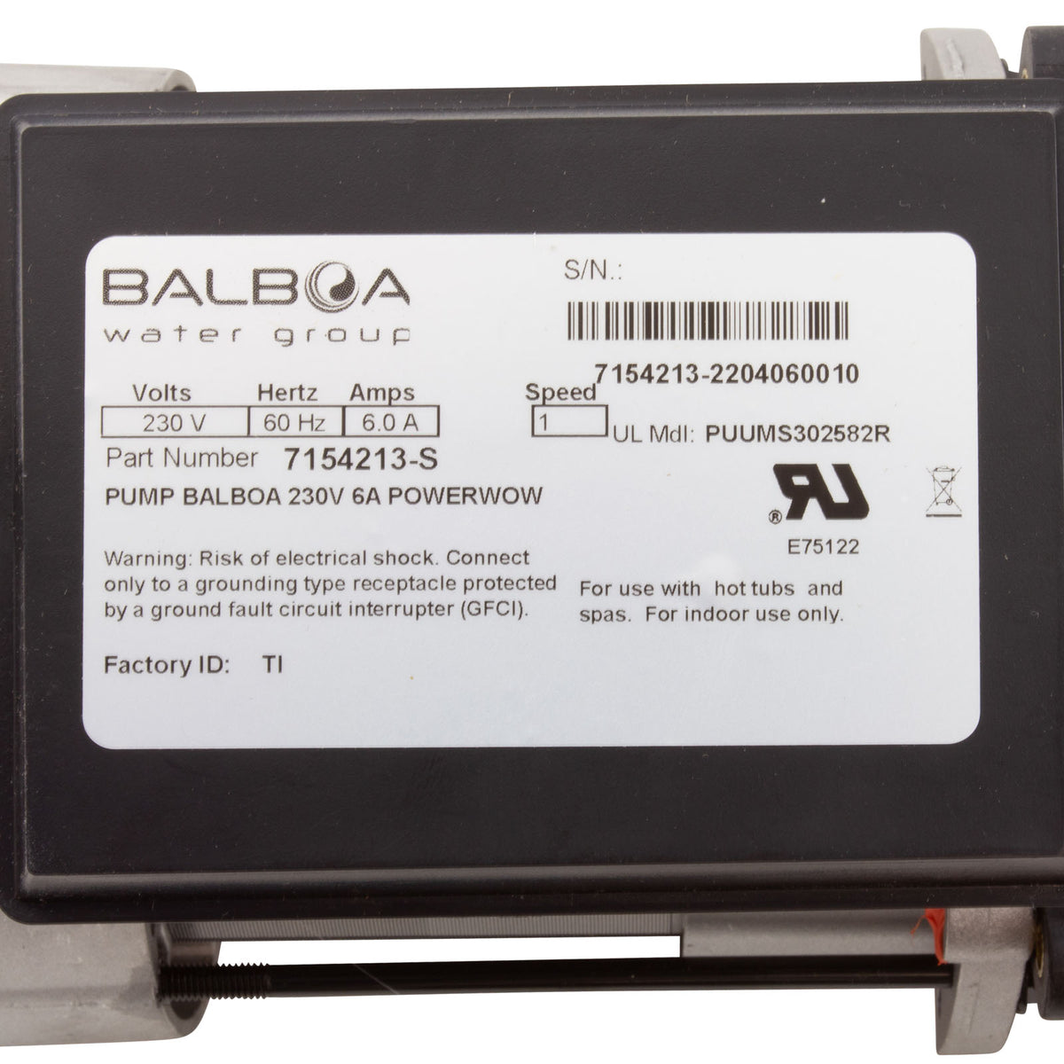 Pump, BWG Vico Ultimax GE, 3.0hp, 230v, 2"mbt, OEM