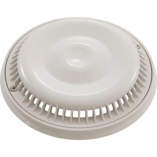 Main Drain Grate, Afras, Anti Vortex, 7-3/4" DIA, White, w/ Ring & Screw