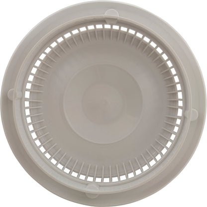 Main Drain Grate, Afras, Anti Vortex, 7-3/4" DIA, White, w/ Ring & Screw
