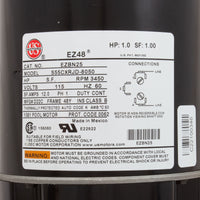 Motor, Nidec/US Motor, 1.0hp, 115v, 1-Spd, 48Y Frame