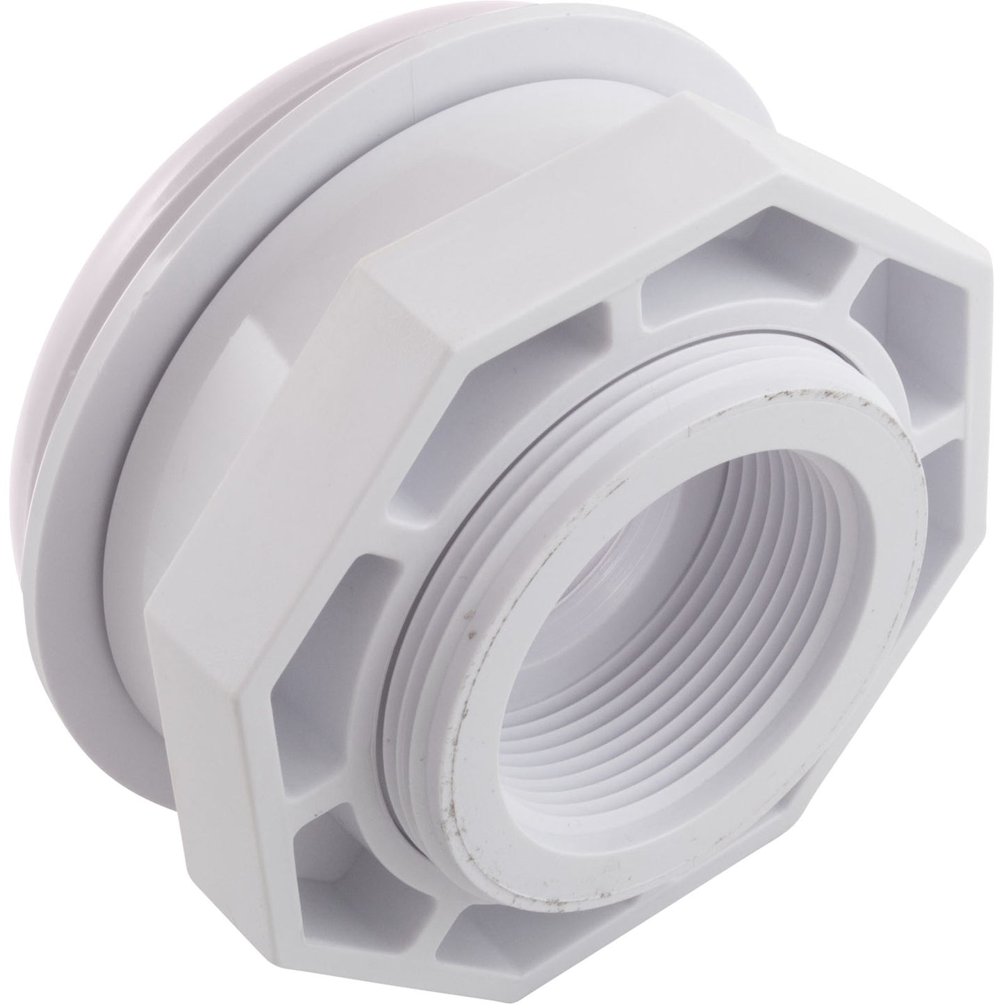 Wall Fitting, Vinyl Std Body, 1-1/2"mpt x 1-1/2"fpt, White