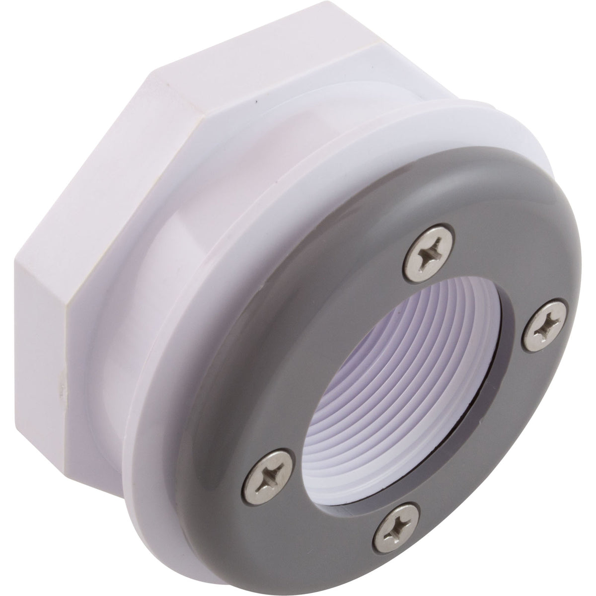 Wall Fitting, Vinyl Std Body, 1-1/2"mpt x 1-1/2"fpt, Gray