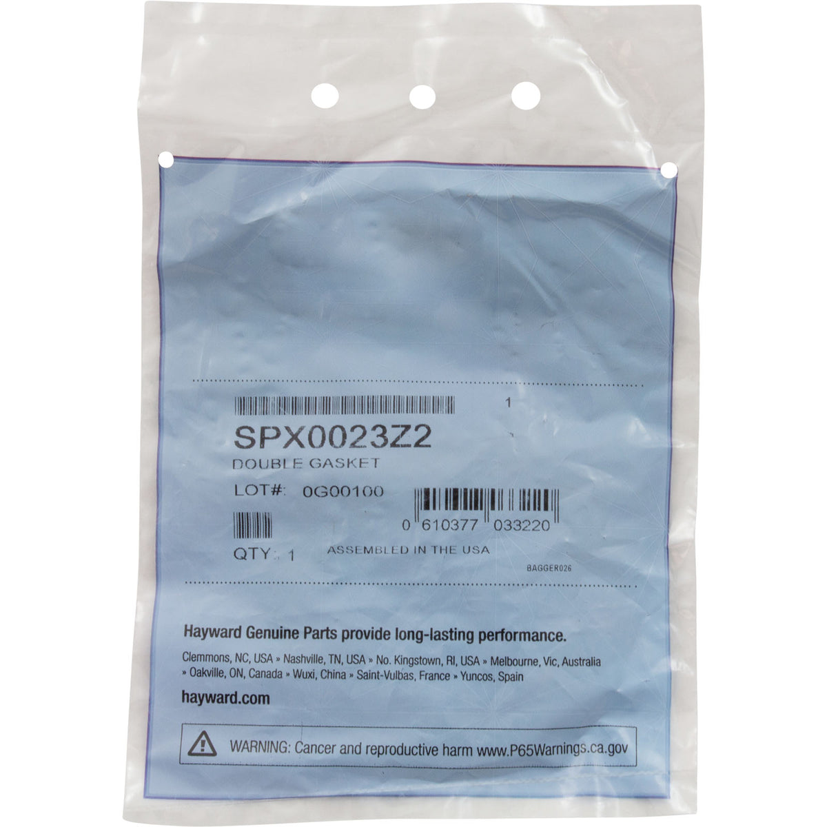 Double Sided Gasket, Hayward, Inlet Fitting, 3-1/2" od