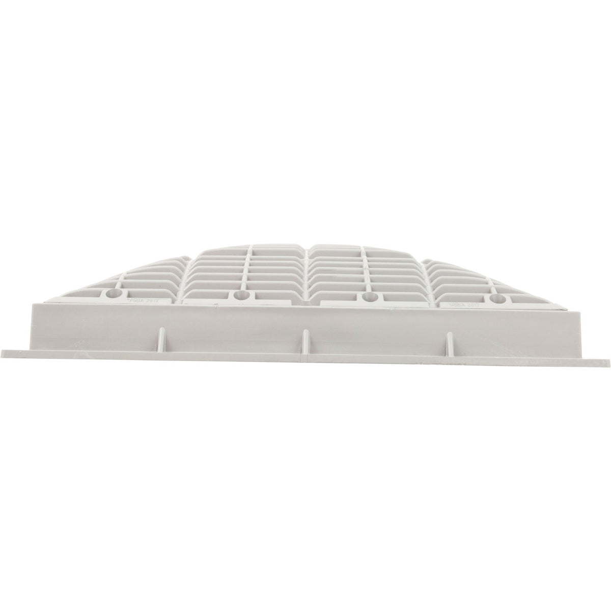 Main Drain Grate, Waterway, 12" x 12" Square, w/Frame, White