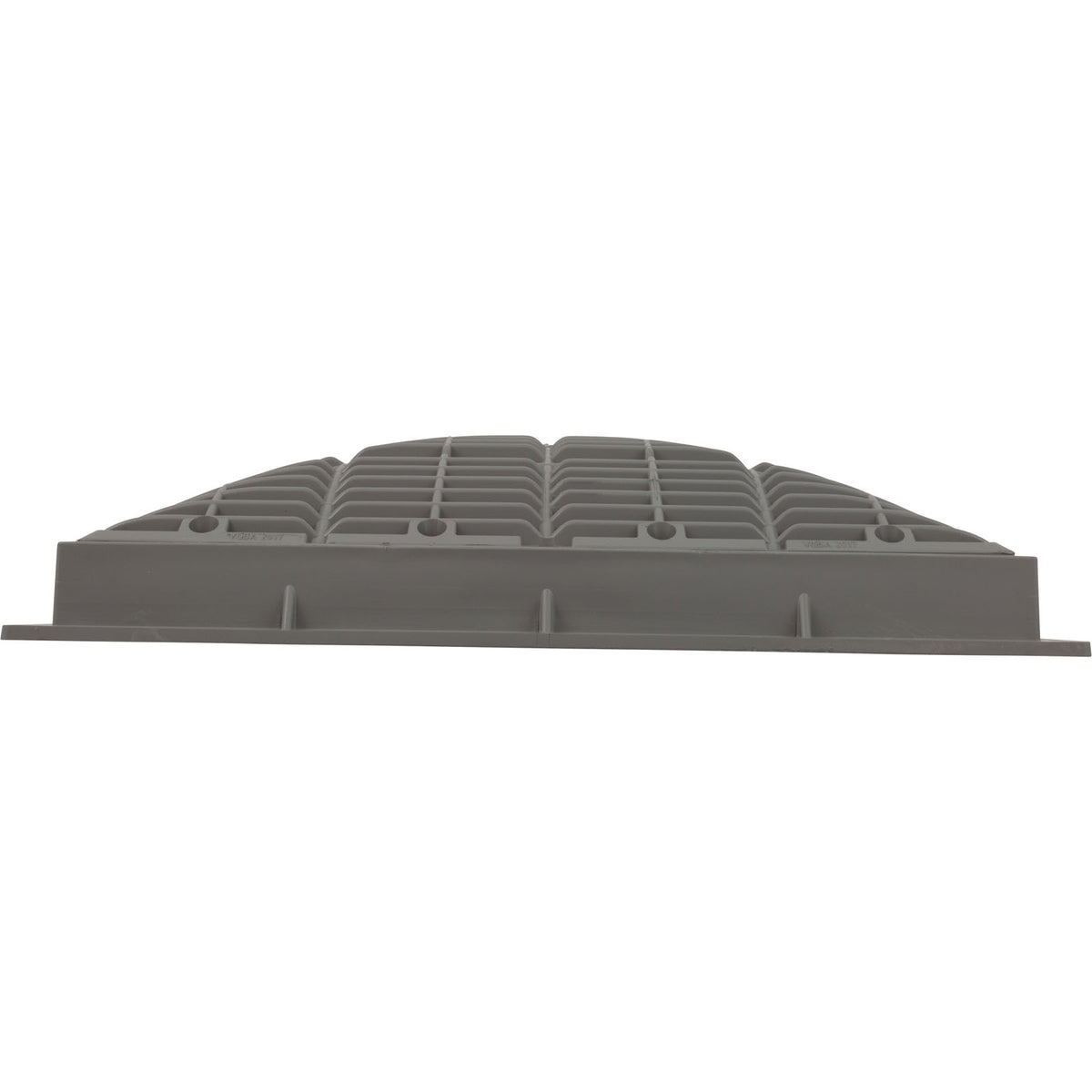 Main Drain Grate, Waterway, 12" x 12" Square, w/Frame, Gray