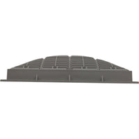 Main Drain Grate, Waterway, 12" x 12" Square, w/Frame, Gray