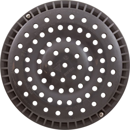 Main Drain Grate, WW Anti-Vortex, 8" Round, w/o Screws, Dk Gry