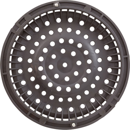 Main Drain Grate, WW Anti-Vortex, 8" Round, w/o Screws, Dk Gry