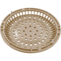 Main Drain Grate, WW Anti-Vortex, 8" Round, w/ Screws, Beige