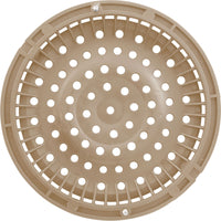 Main Drain Grate, WW Anti-Vortex, 8" Round, w/ Screws, Beige