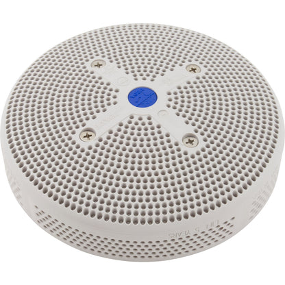 Suction Cover, HydroAir Repl, 6", 224gpm, w/Screws, White