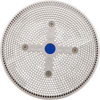 Suction Cover, HydroAir Repl, 6", 224gpm, w/Screws, White