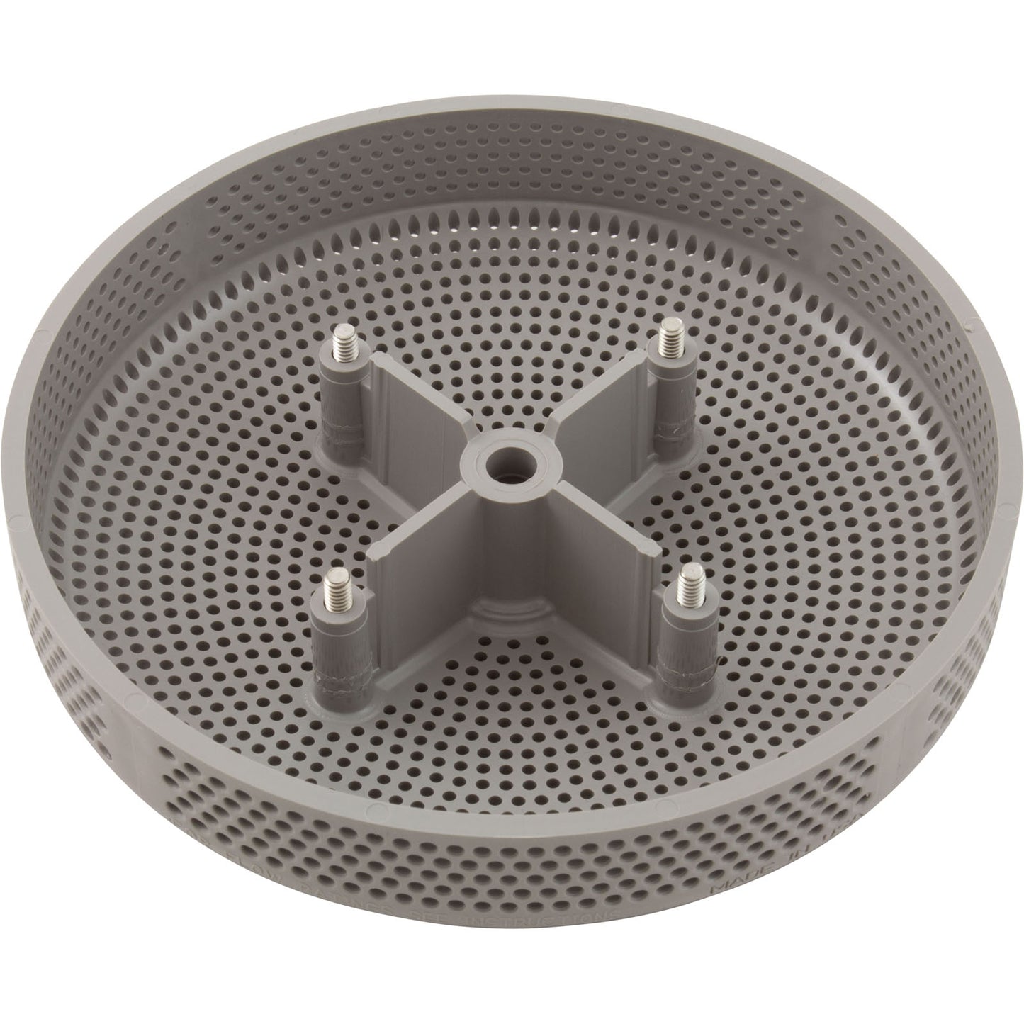 Suction Cover, HydroAir Repl, 6", 224gpm, w/Screws, Lt Gray