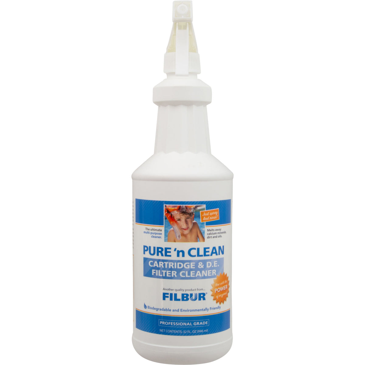 Cartridge and Grid Cleaner, Filbur, Pure and Clean, 32oz.
