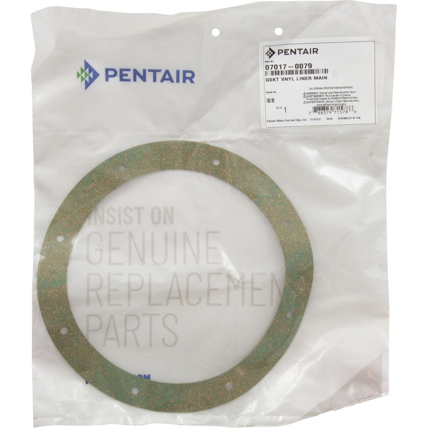 Gasket, Pentair Sta-Rite Vinyl/StarGuard Main Drain, Body