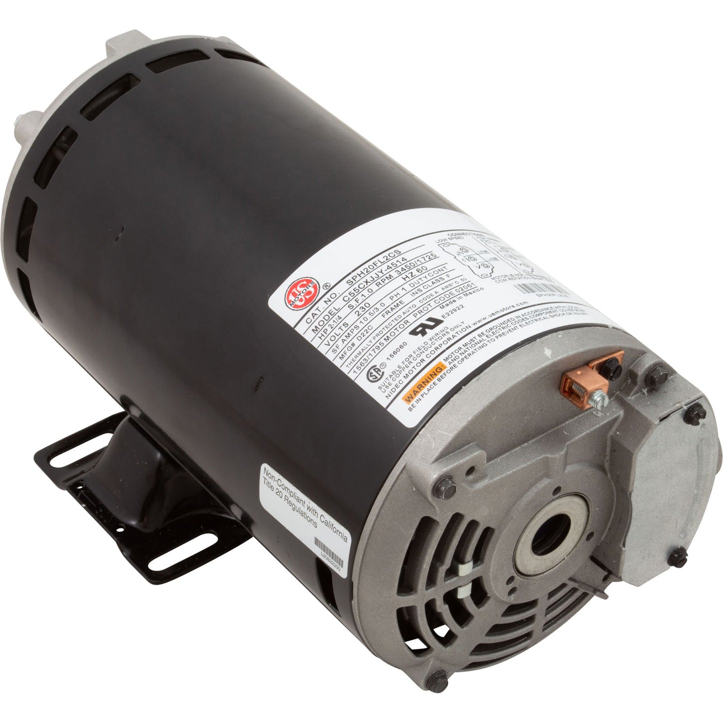 Motor, Nidec/US Motor, 2.0hp, 230v, 2-Speed, 48Y Frame