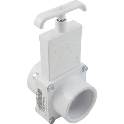 Válvula de compuerta, 3 piezas, Magic Plastics, 1-1/2"sx 1-1/2"s, 100 psi