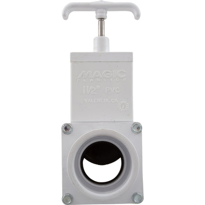 Válvula de compuerta, 3 piezas, Magic Plastics, 1-1/2"sx 1-1/2"s, 100 psi