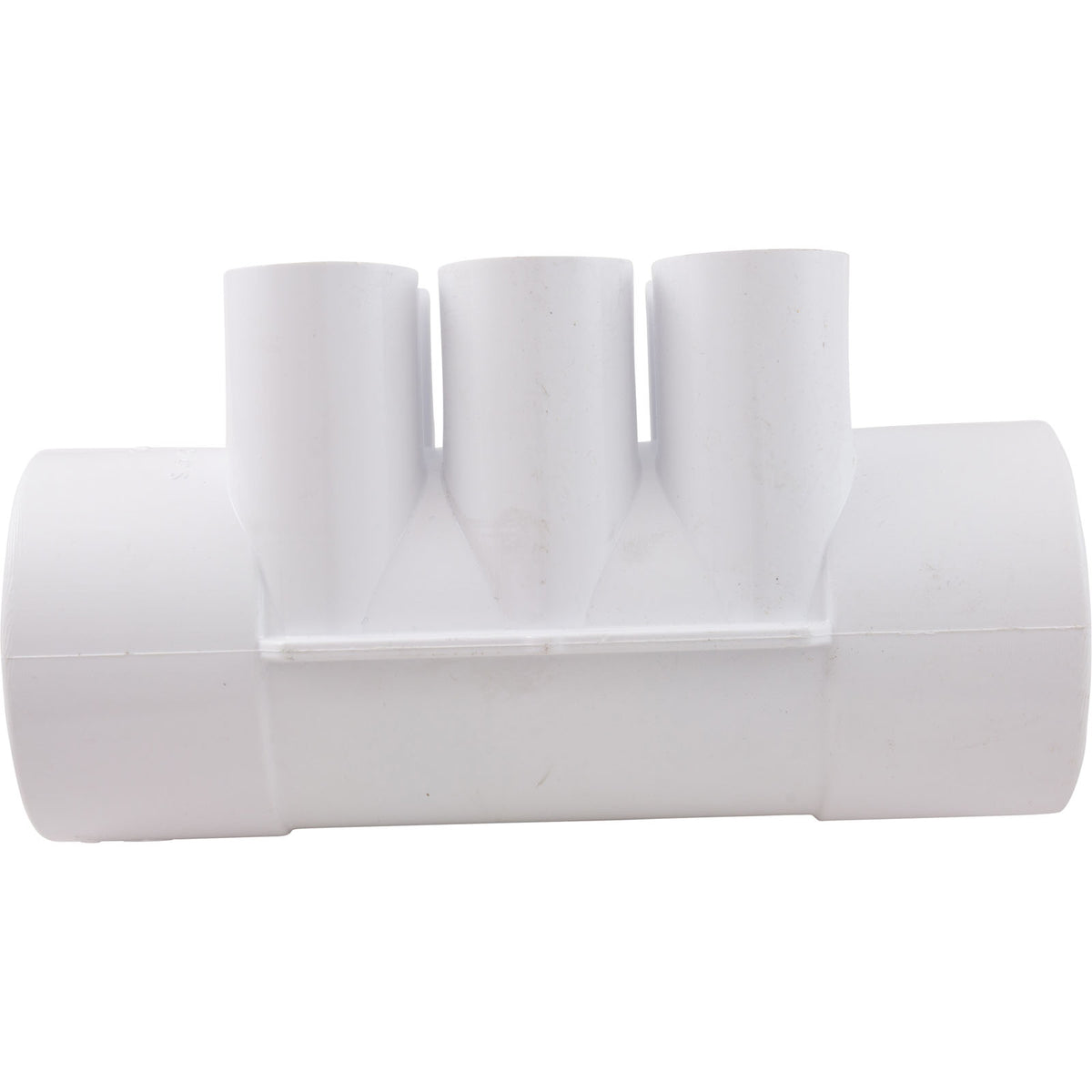 Manifold, 3/4" Slip, 6 Port, Flow Thru, 2" Slip x 2" Slip