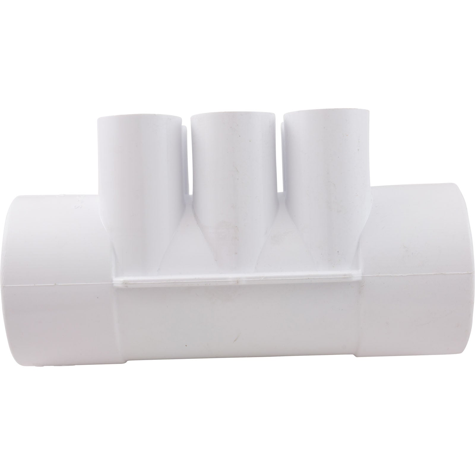 Manifold, 3/4" Slip, 6 Port, Flow Thru, 2" Slip x 2" Slip