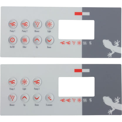 Topside, Gecko TSC-8/K 8, 8 Button, 2 Pump, Large Rec, LCD