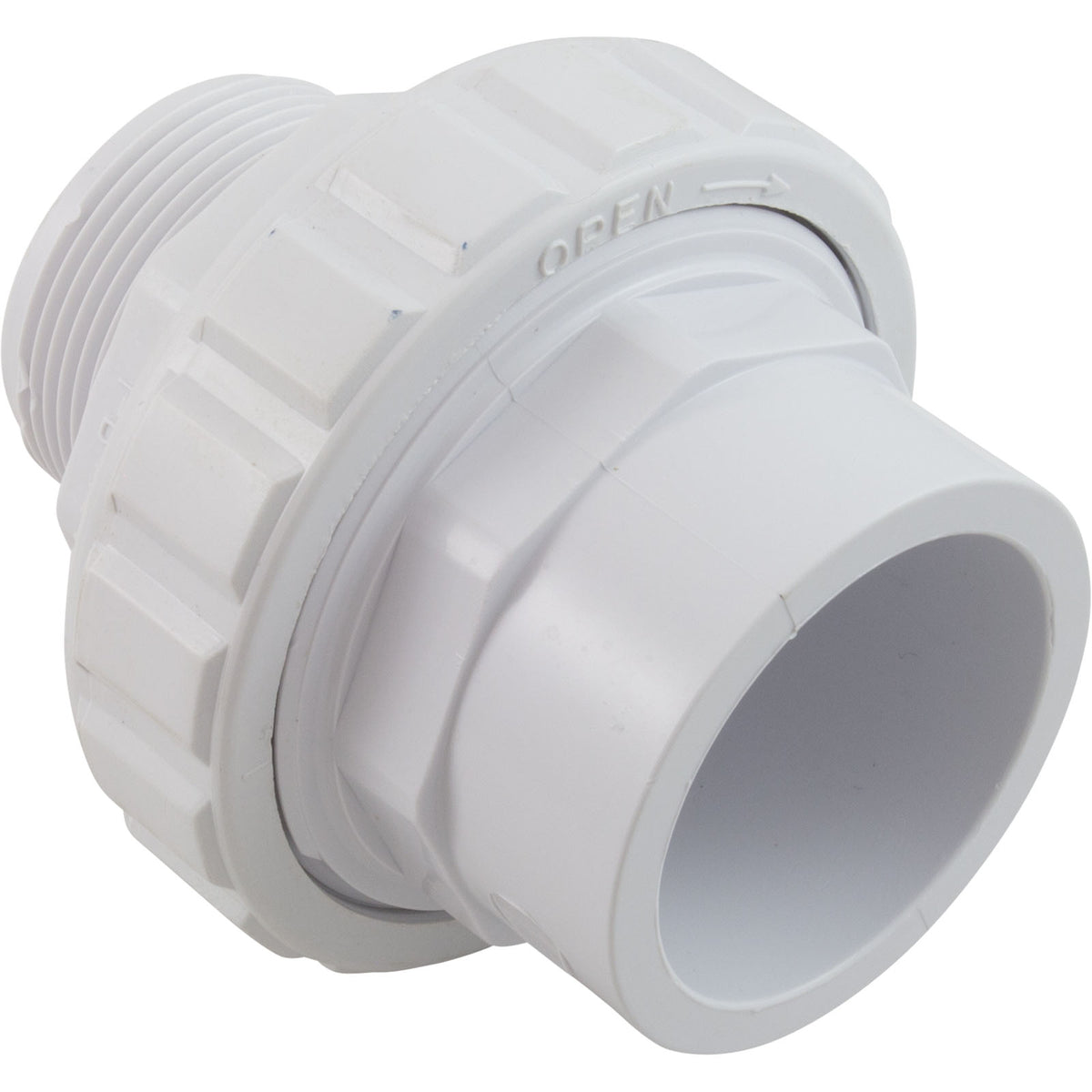 Union, Hayward, 1-1/2" Male Pipe Thread x 1-1/2" Slip, Flush