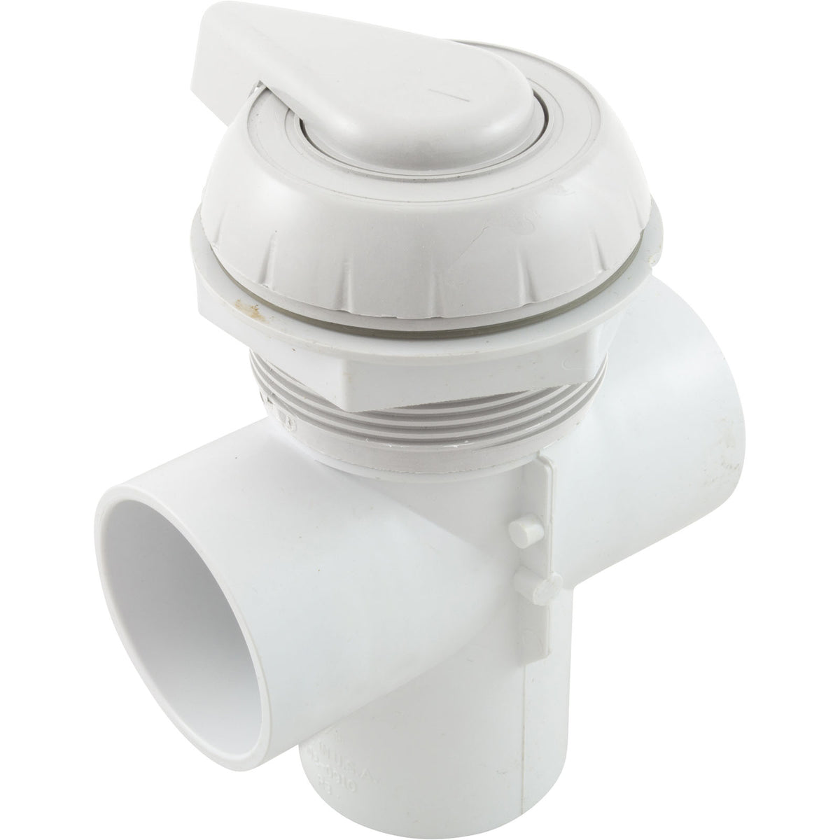 Diverter Valve, WW, 2", 2 Port, Top Mount, Notched, White