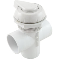 Diverter Valve, WW, 2", 2 Port, Top Mount, Notched, White