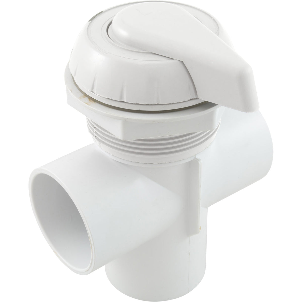 Diverter Valve, WW, 2", 2 Port, Top Mount, Notched, White