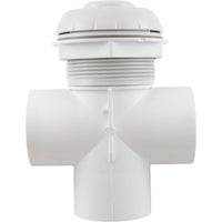 Diverter Valve, WW, 2", 2 Port, Top Mount, Notched, White