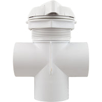 Diverter Valve, WW, 2", 2 Port, Top Mount, Notched, White