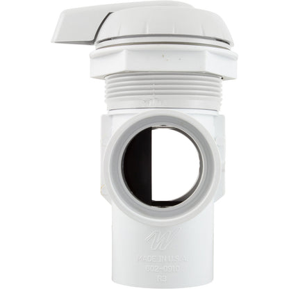 Válvula desviadora, WW, 2", 2 puertos, montaje superior, con muescas, color blanco