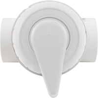 Diverter Valve, WW, 2", 2 Port, Top Mount, Notched, White