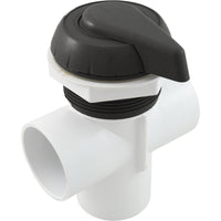 Diverter Valve, WW, 2", 2 Port, Top Mount, Notched, Black