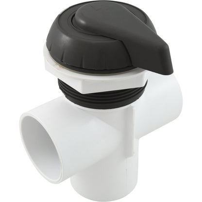 Diverter Valve, WW, 2", 2 Port, Top Mount, Notched, Black