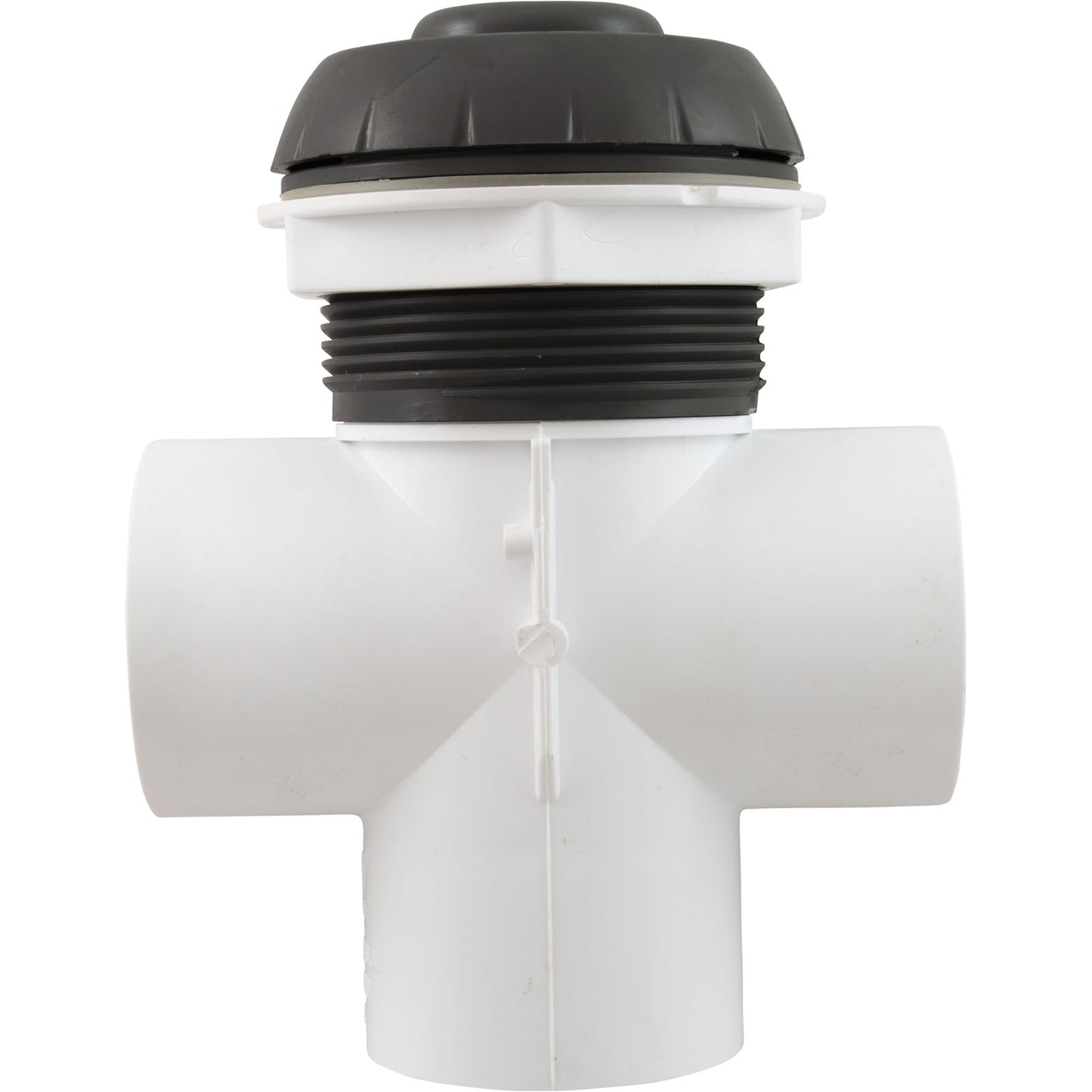 Diverter Valve, WW, 2", 2 Port, Top Mount, Notched, Black