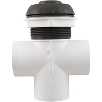 Diverter Valve, WW, 2", 2 Port, Top Mount, Notched, Black