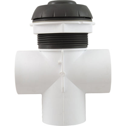 Diverter Valve, WW, 2", 2 Port, Top Mount, Notched, Black