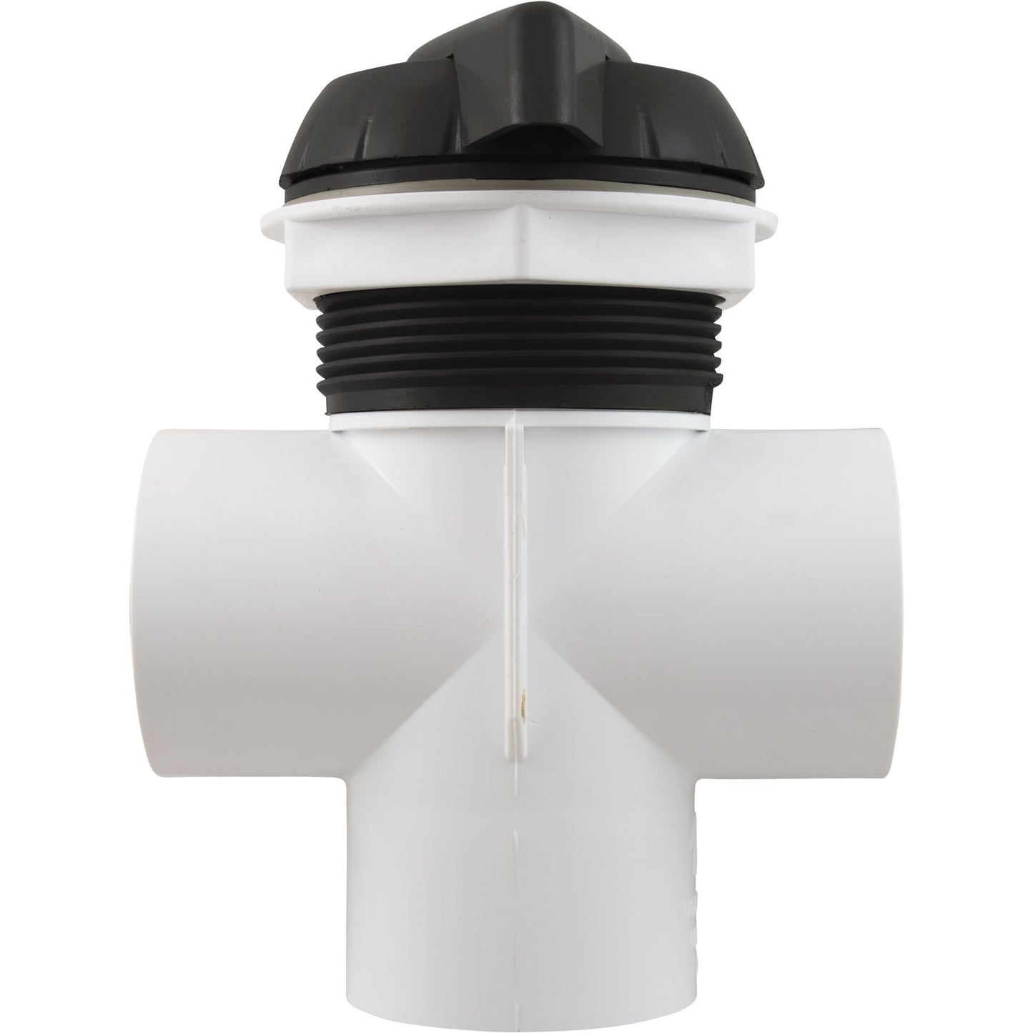 Diverter Valve, WW, 2", 2 Port, Top Mount, Notched, Black