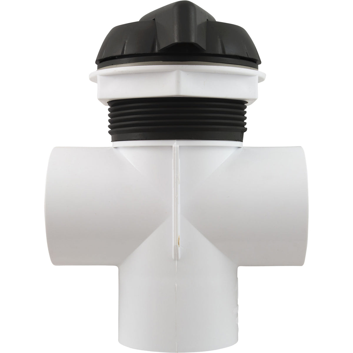 Diverter Valve, WW, 2", 2 Port, Top Mount, Notched, Black